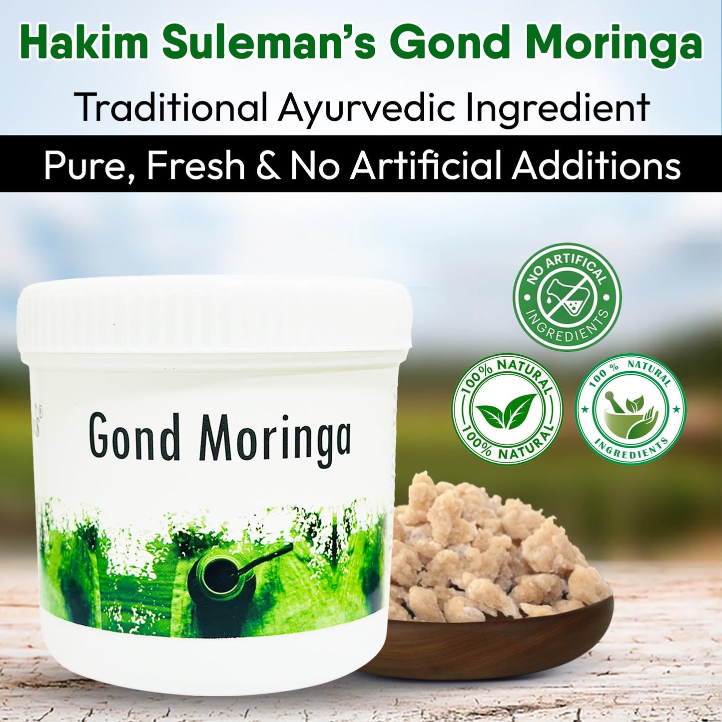 Hakim Suleman's Gond Moringa and Gond Siyah Capsule Combo Pack | Herbal Wellness Duo | Daily Use Value Combo