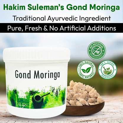 Hakim Suleman's Gond Moringa and Gond Siyah Capsule Combo Pack | Herbal Wellness Duo | Daily Use Value Combo