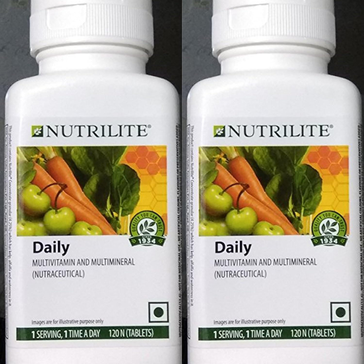 Nutrilite Daily Multivitamin & Multimineral - 120 Capsules (Pack Of 2),2 Count