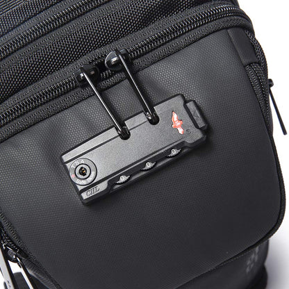 Red Lemon Bange Anti-Theft Sling Bag with USB Charging Crossbody Shoulder Bag for Men & Women Lockable Chest Daypack | Fits 7inch Tablet, Mobile & Acc | Lightweight Travel Daily Use Backpack (Black)