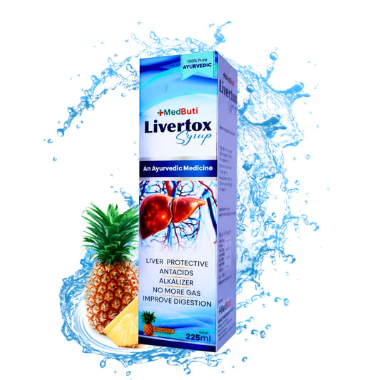 Livertox syrup | Fatty liver & Health support I Ayush Certified formulation | Tonic Livertox Ayurvedic Herbal Livertox Supplement 225Ml (pack of 1)