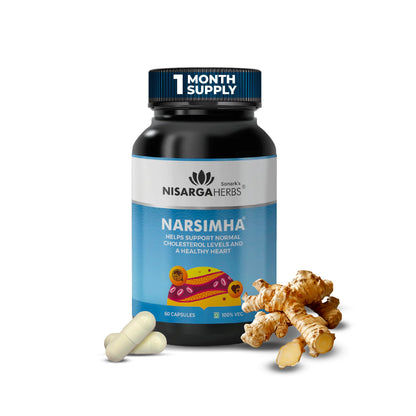 Nisarga Herbs Narsimha Heart And Cholesterol Support Supplement For Healthy Arte