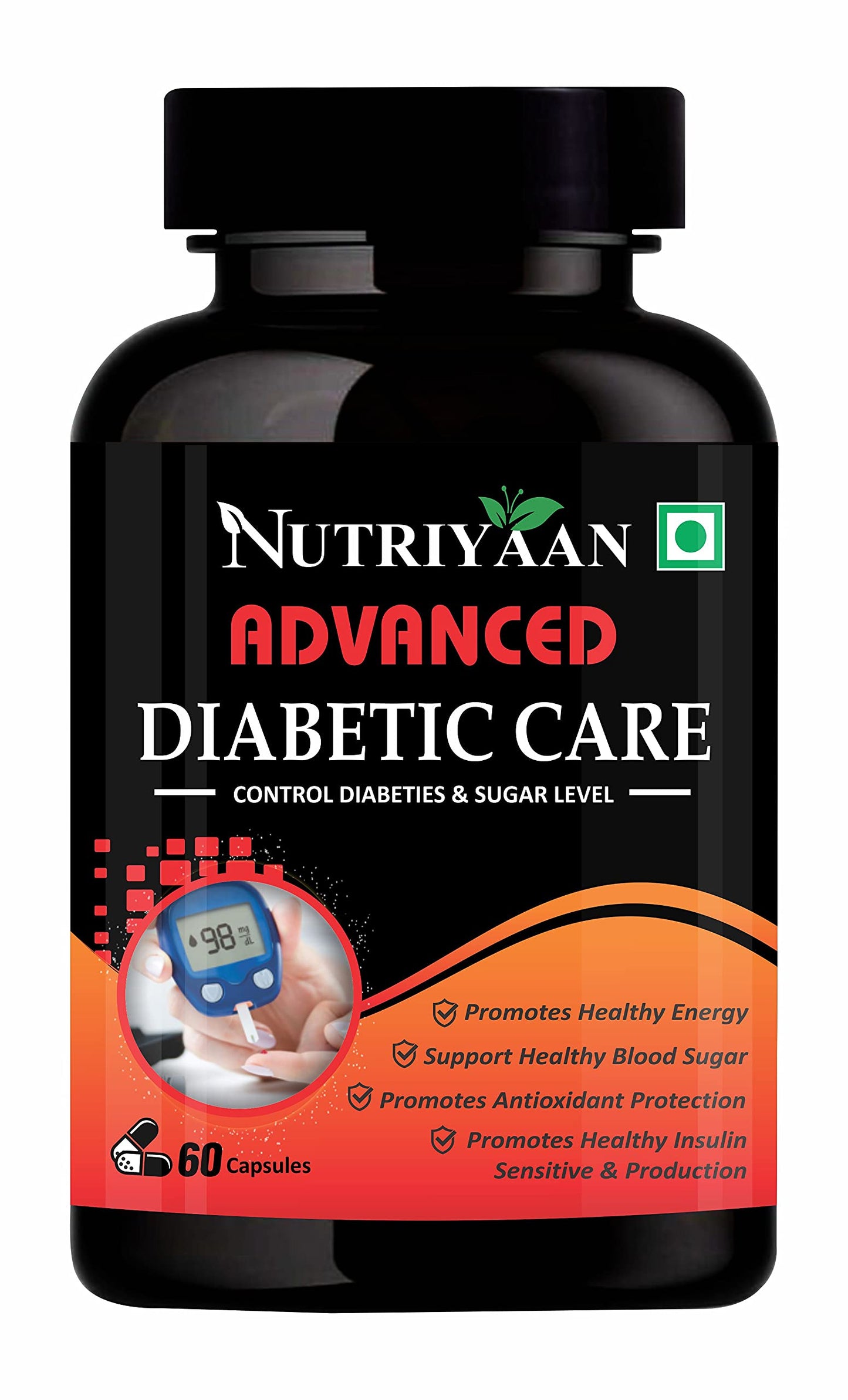 Nutriyaan Diabetic Care for Super Berberine Balanced Blood Sugar Support (60 Capsules)