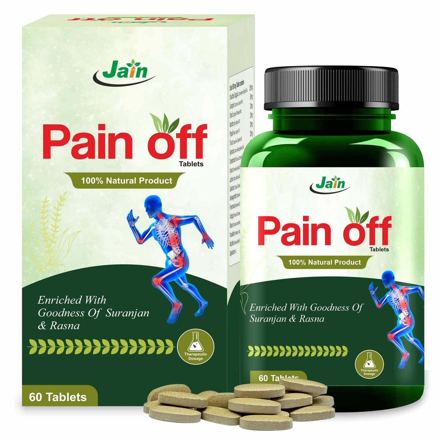 Jain Pain Off Tablets - 60 Count | Joint Pain Relief Tablets | Joint Support Sup