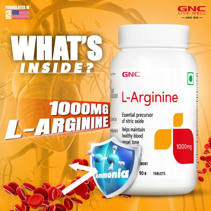 GNC L-Arginine 1000 mg | 90 Tablets | 1000mg Per Serving- image 5