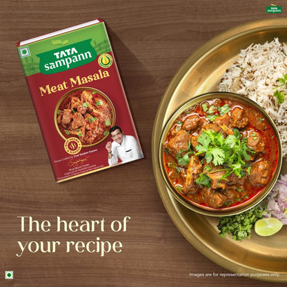 Tata Sampann Meat Masala with Natural Oils, 100g, Meat Masala Powder, Crafted by Chef Sanjeev Kapoor, With Chef’s Exclusive Tip, Rich Aroma & Flavour