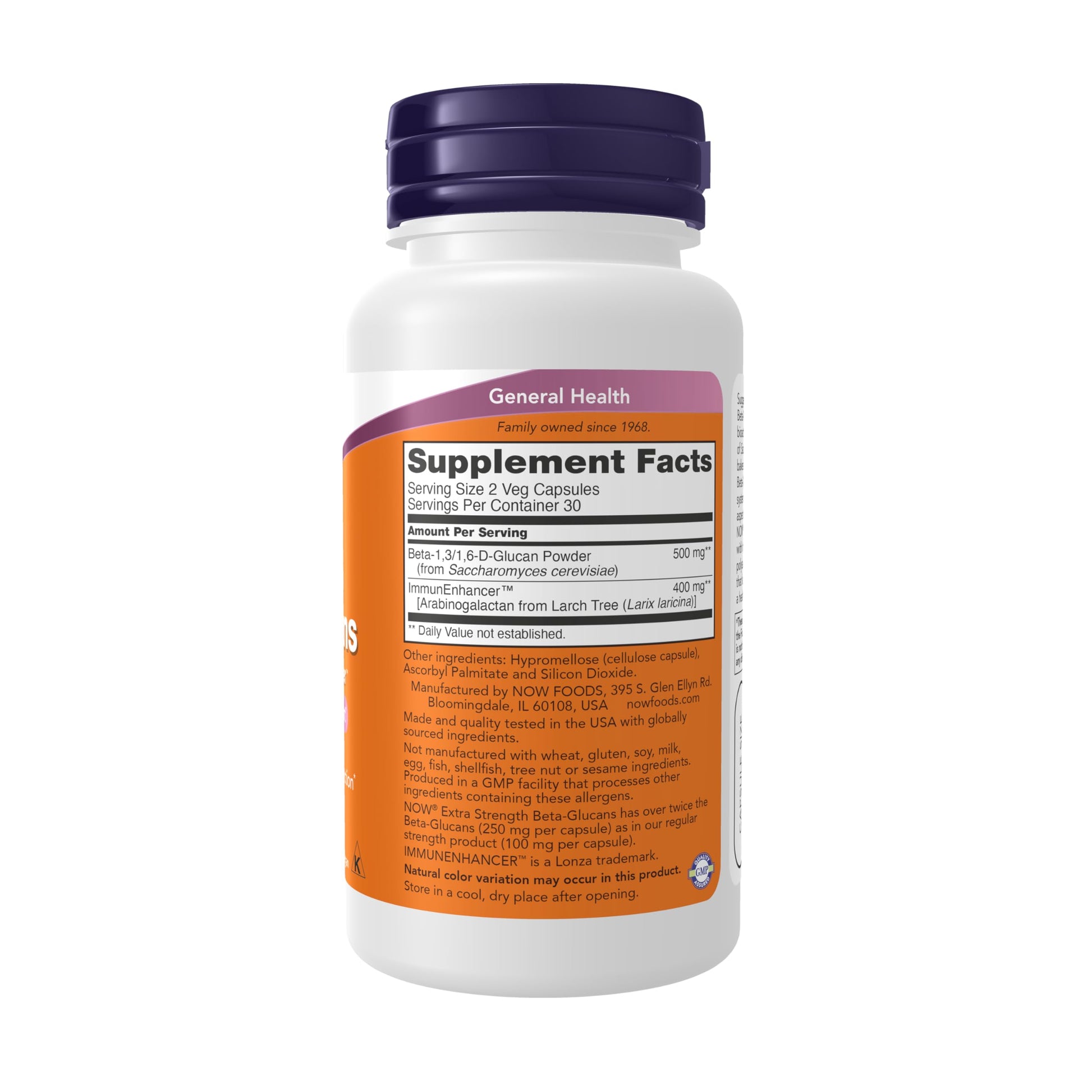 Now Foods Beta 1,3/1, 6 Glucan with Immunenhancer Veg Capsules, 60 Coun- image 7