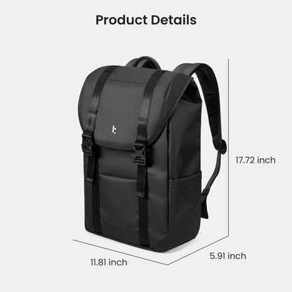 Tomtoc VintPack-TA1 Flap Laptop Backpack (15.6 Inch/22L), Dark- image 2