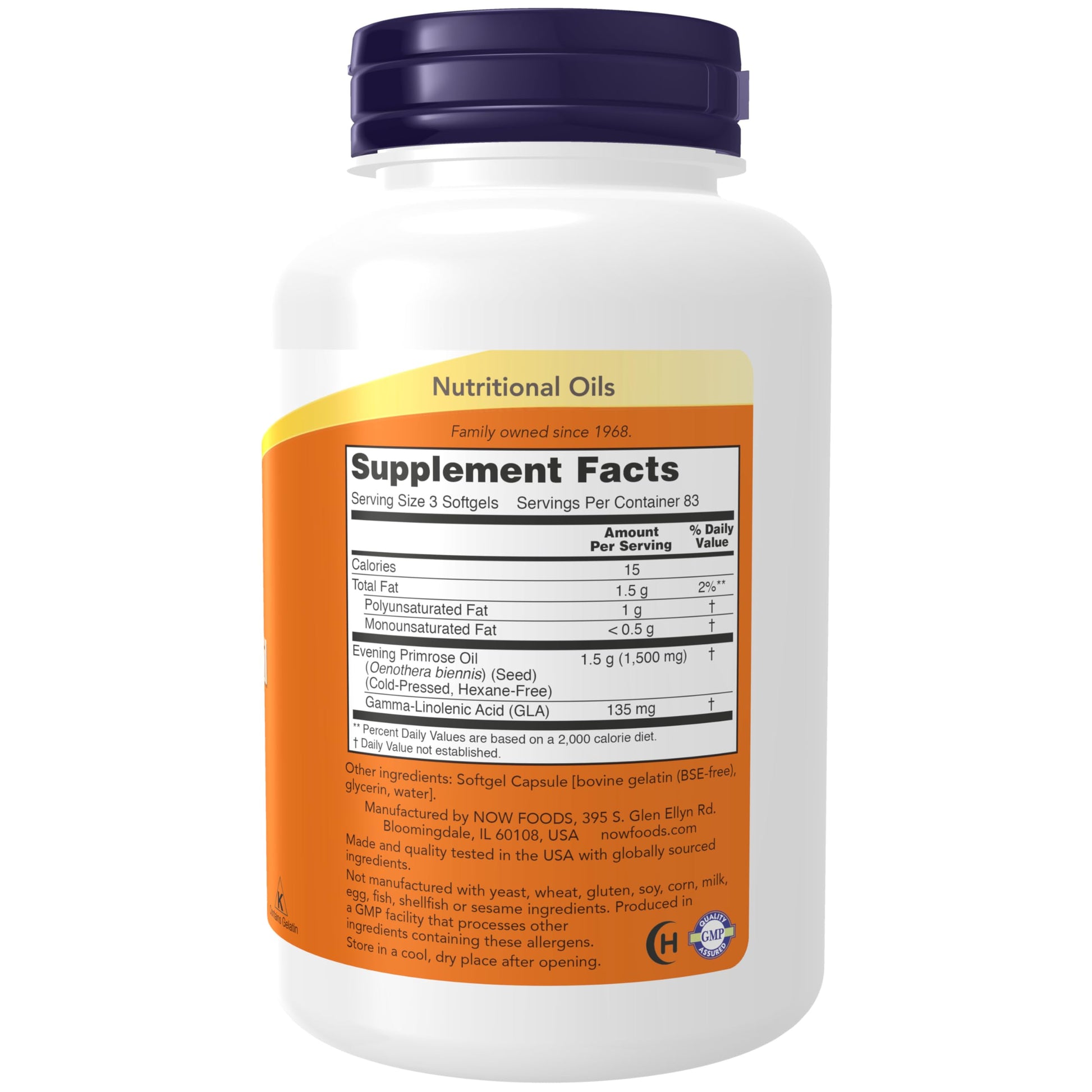 Now Foods, Evening Primrose Oil, 500 mg, 250 Softgels- image 7