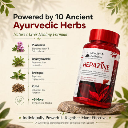 Liver Detox & Cleanse Capsules for Fatty Liver & Alcohol Detox | Ayurvedic Liver Support Supplement for Repair & Function | Improves Digestion & Metabolism | Herbal Liver Health Capsules for Men & Women – Hepazine