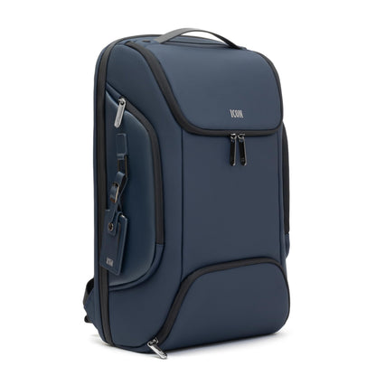 ICON The Iconic Laptop Backpack 30L | Premium Polyester, Fits 15.6" Laptops | USB Charging Port, Luggage Sleeve, Numbered Lock & Hidden Pocket | Water-Resistant, Multipurpose Unisex Laptop Bag - Blue.