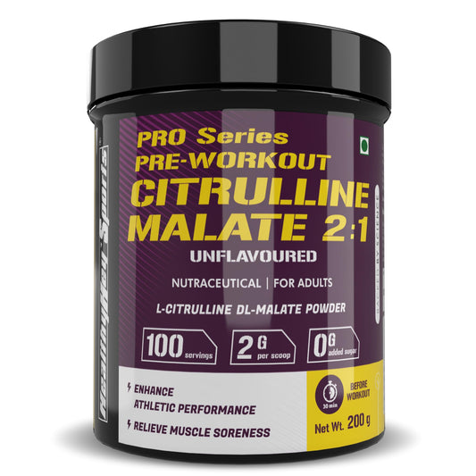HealthyHey Sports Citrulline Malate 2:1-200 g, 100 Servings (Unflavoured)