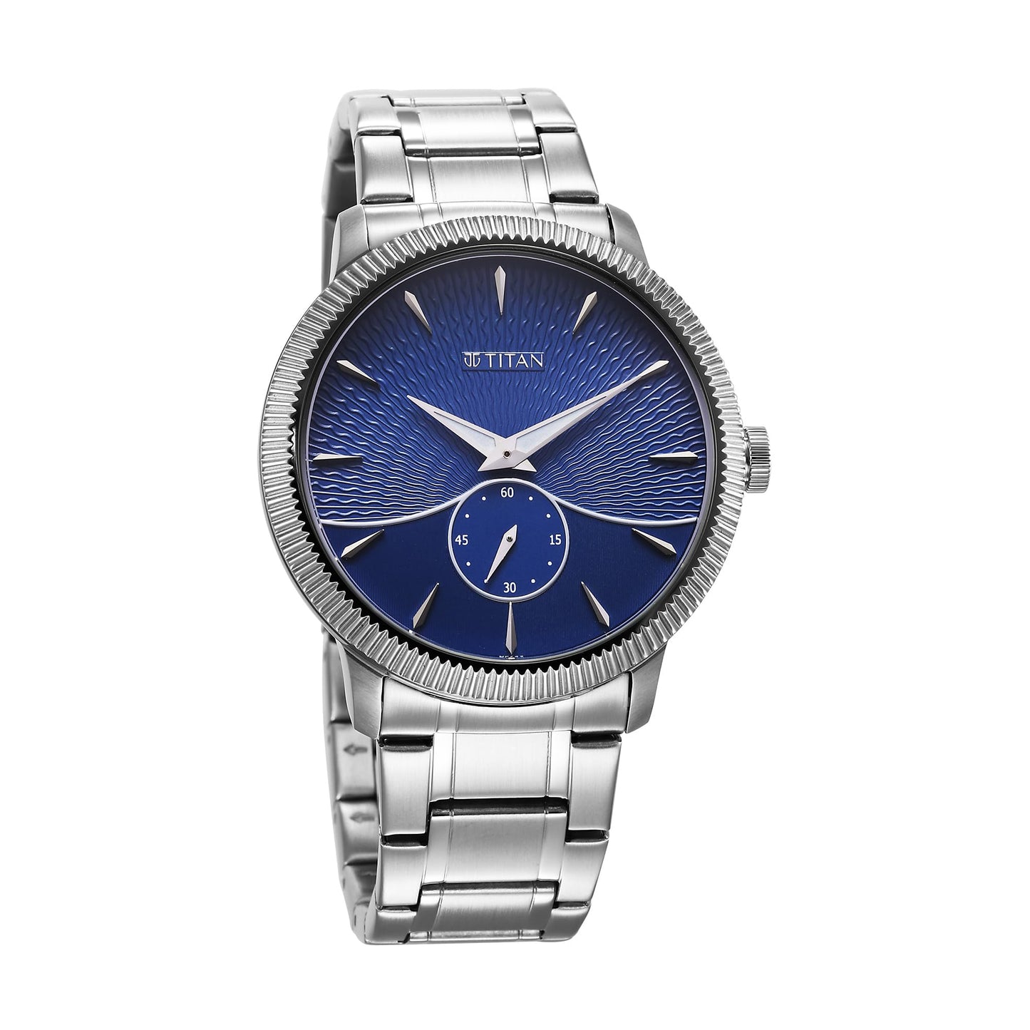 Titan Regalia Opulent Quartz Analog Blue Dial Silver Stainless Steel St- image 5
