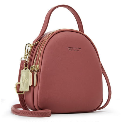 VISMIINTREND Luxury Stylish Small Leather Sling Shoulder Crossbody Bag for Women and Girls | Mobile Side Purse for Ladies | Wallet | Travel | Party | Birthday Gift, Wife, Sister (Pink)