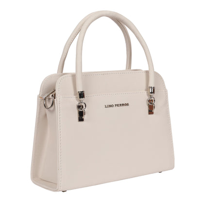 Lino Perros Women White Leatherette Satchel