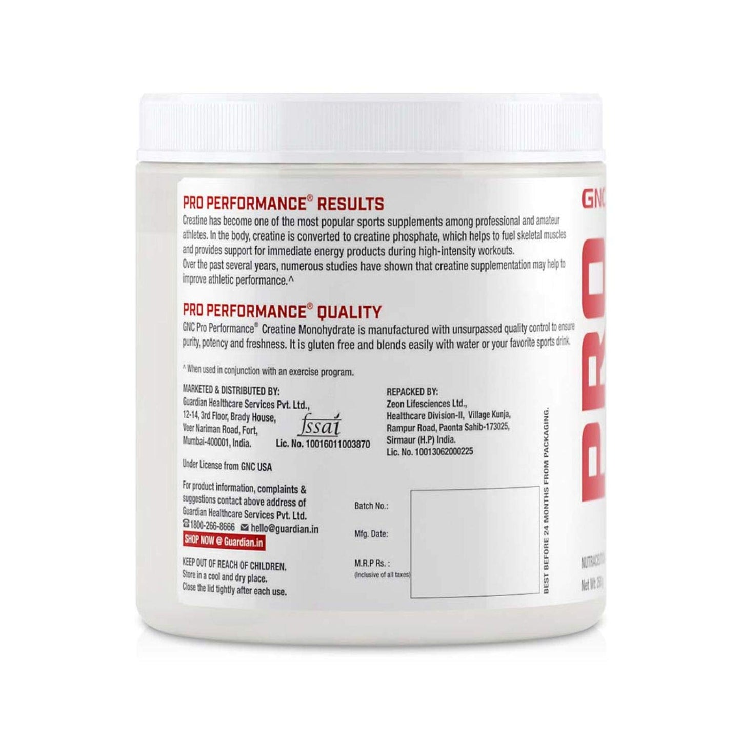 GNC Pro Performance Creatine Monohydrate 3000 Mg Supplement Powder - 250 G & Amp Gold Series BCAA Advanced - 400 Grams (Kiwi Strawberry),30 Servings