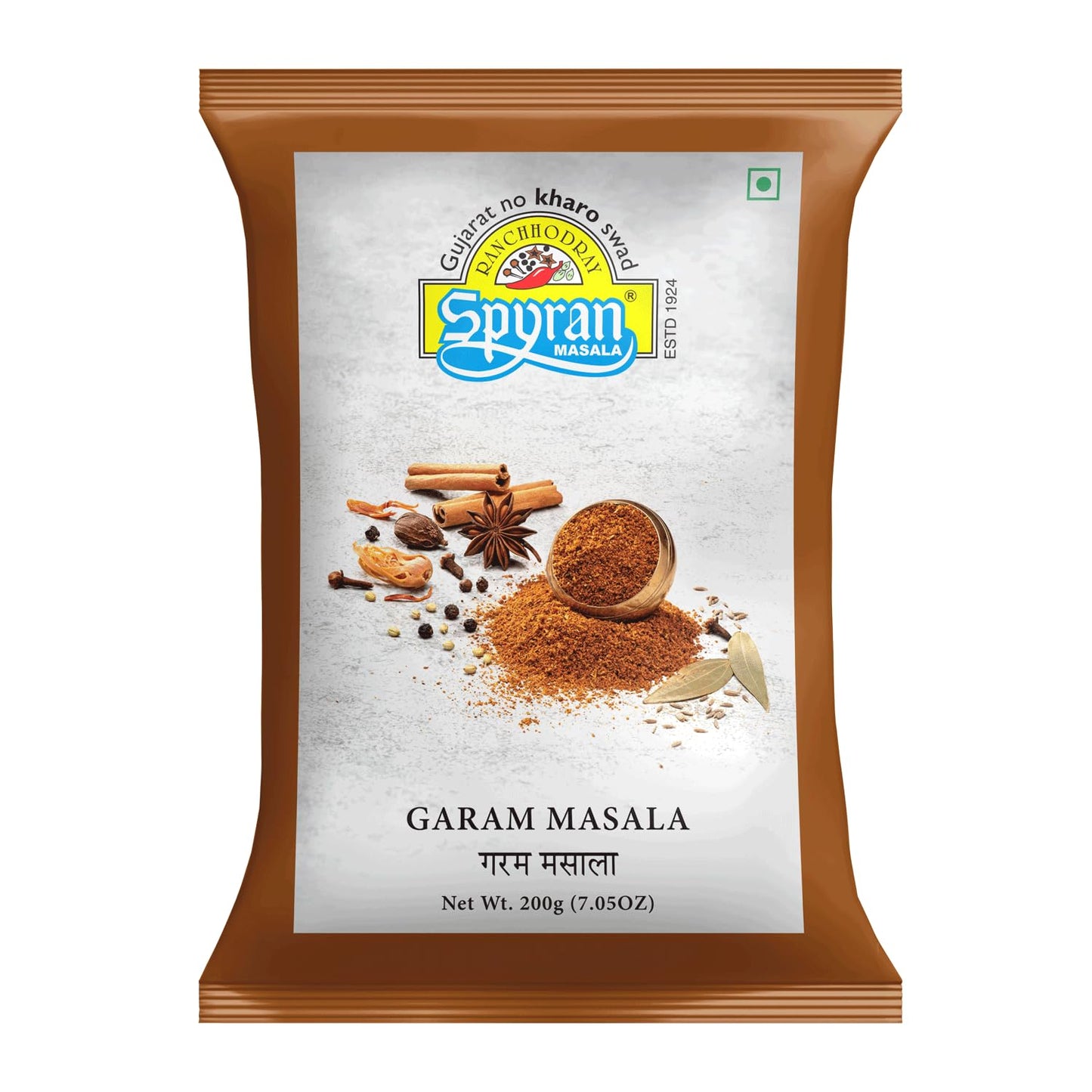 Spyran Garam Masala Powder with 100% Natural Ingredients, No Onion Garlic, and No Salt, Authentic Indian Spices 200 grams