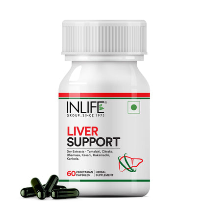 Inlife Liver Care/Cleanse, Ayurvedic Herbs 500 mg - 60 Vegetarian Capsules