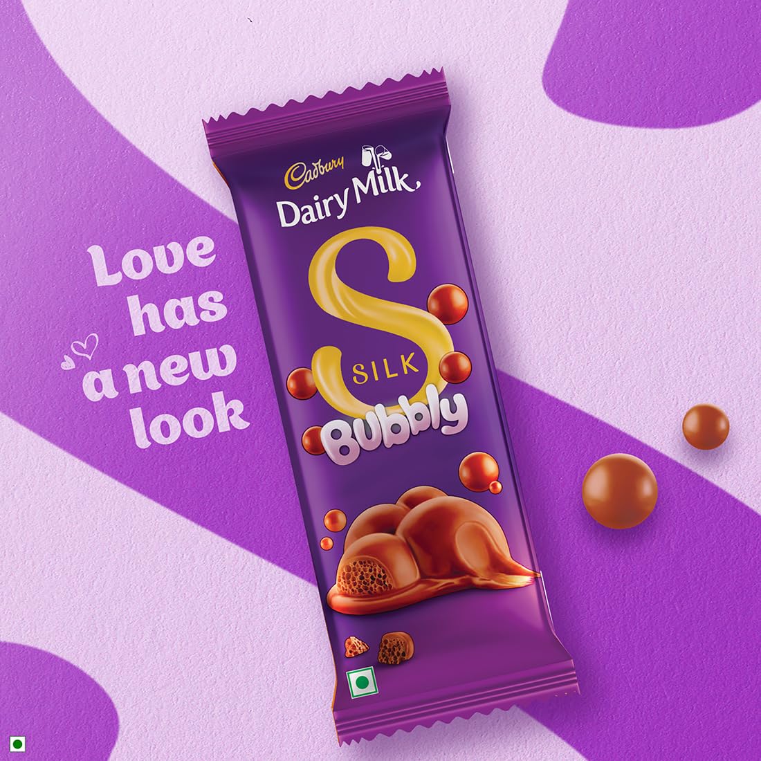 Cadbury Dairy Milk Silk Bubbly Chocolate Bar, 112 g