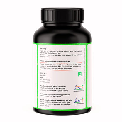 VREEX Diabetic Care Karela Jamun Neem Fenugreek Extract Capsules | Blood Sugar Support & Metabolism Booster | Herbal Wellness Supplement | 60 Veg Capsules