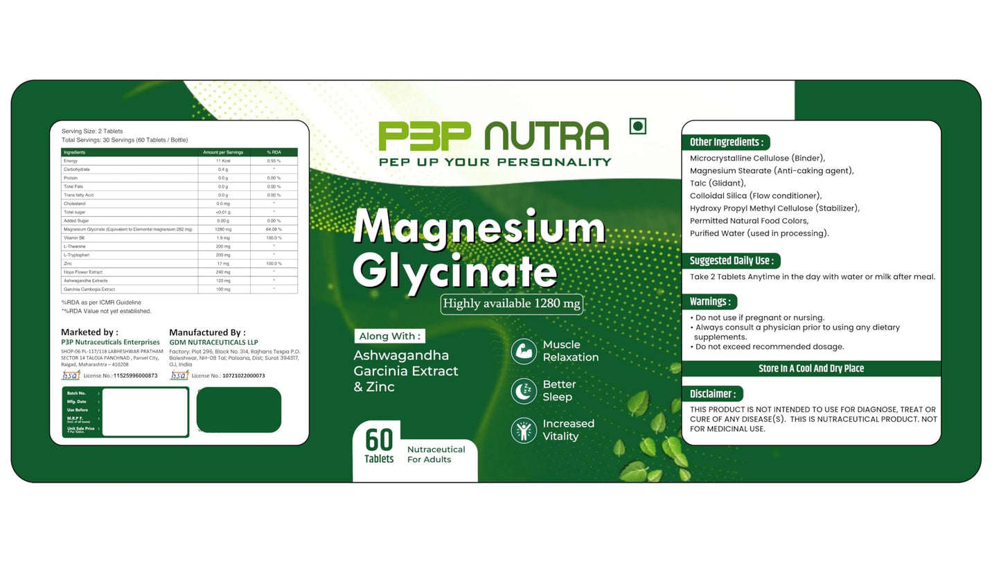 Magnesium Glycinate 60 Tablets