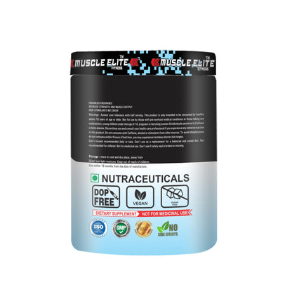 MUSCLE ELITE FITNES Big Pump Pre Workout is prepared to boost explosive energy, strength, focus, endurance and maximum performance during workout, exercise. [Blueberry with sipper]