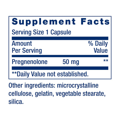 Life Extension Pregnenolone - 50 Mg, 100 Capsules (00302)- image 8