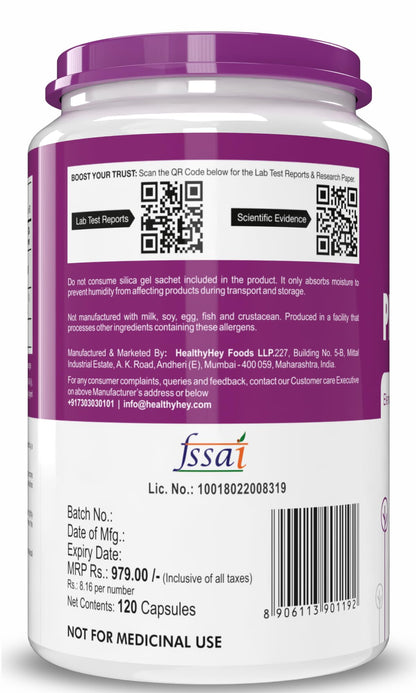 HealthyHey Nutrition Phosphorus - Support Bone Health -120 Veg. Capsules