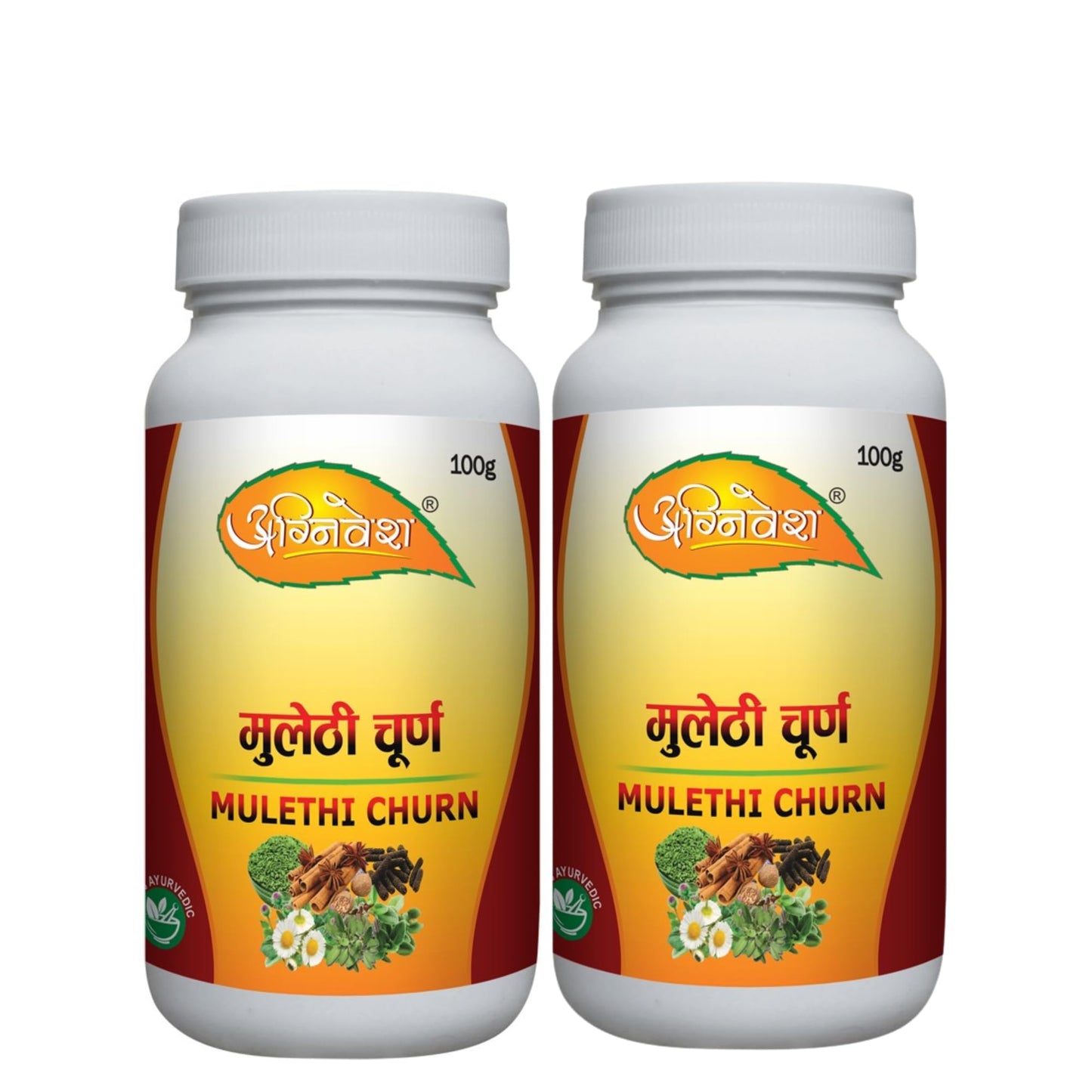 Agnivesh Mulethi Churna/100Gm/Useful In Cough And Fever(pack of 2)