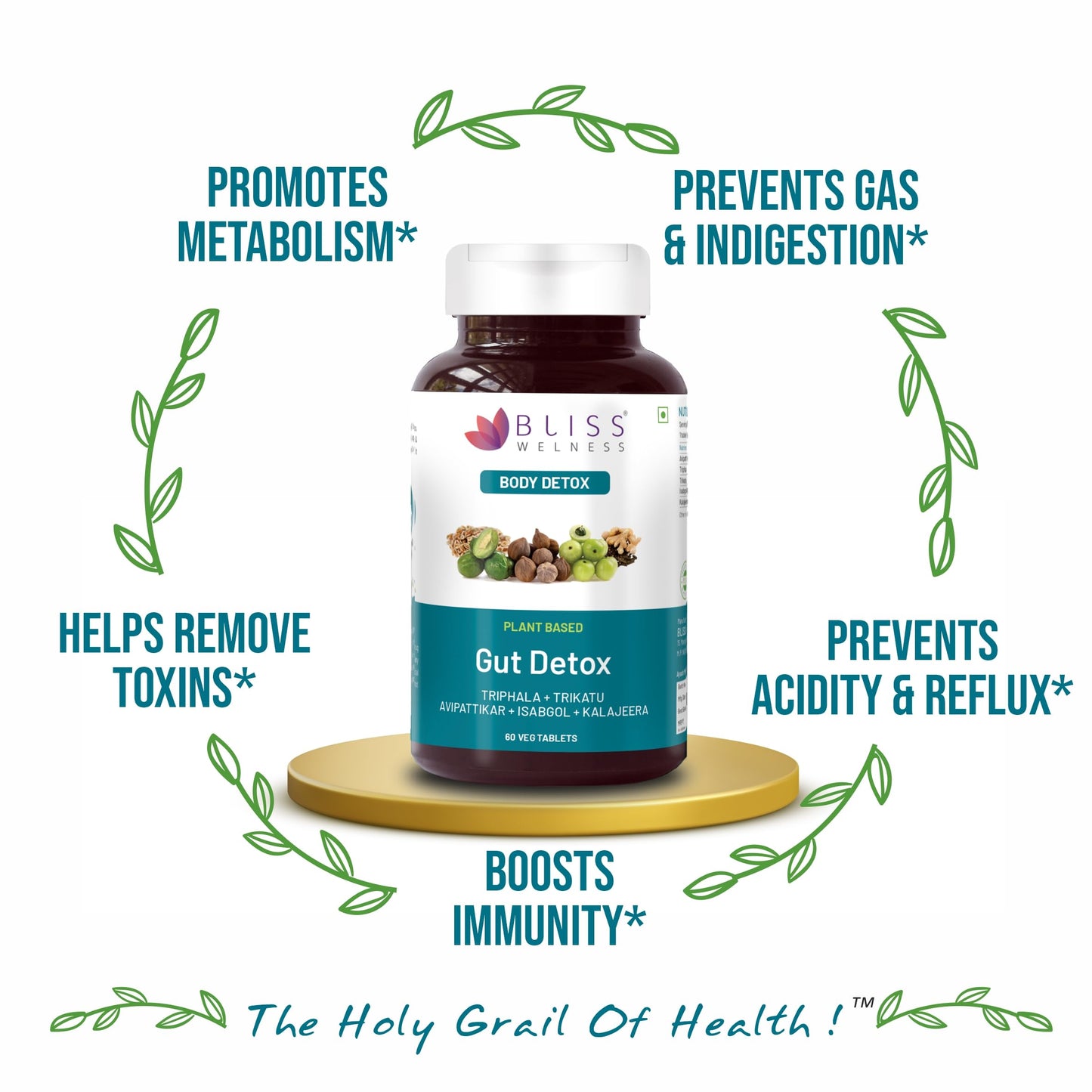 Bliss Welness Gut Detox Trikatu,Isabgol,Triphala,Avipattikar,Kalajeera- image 4