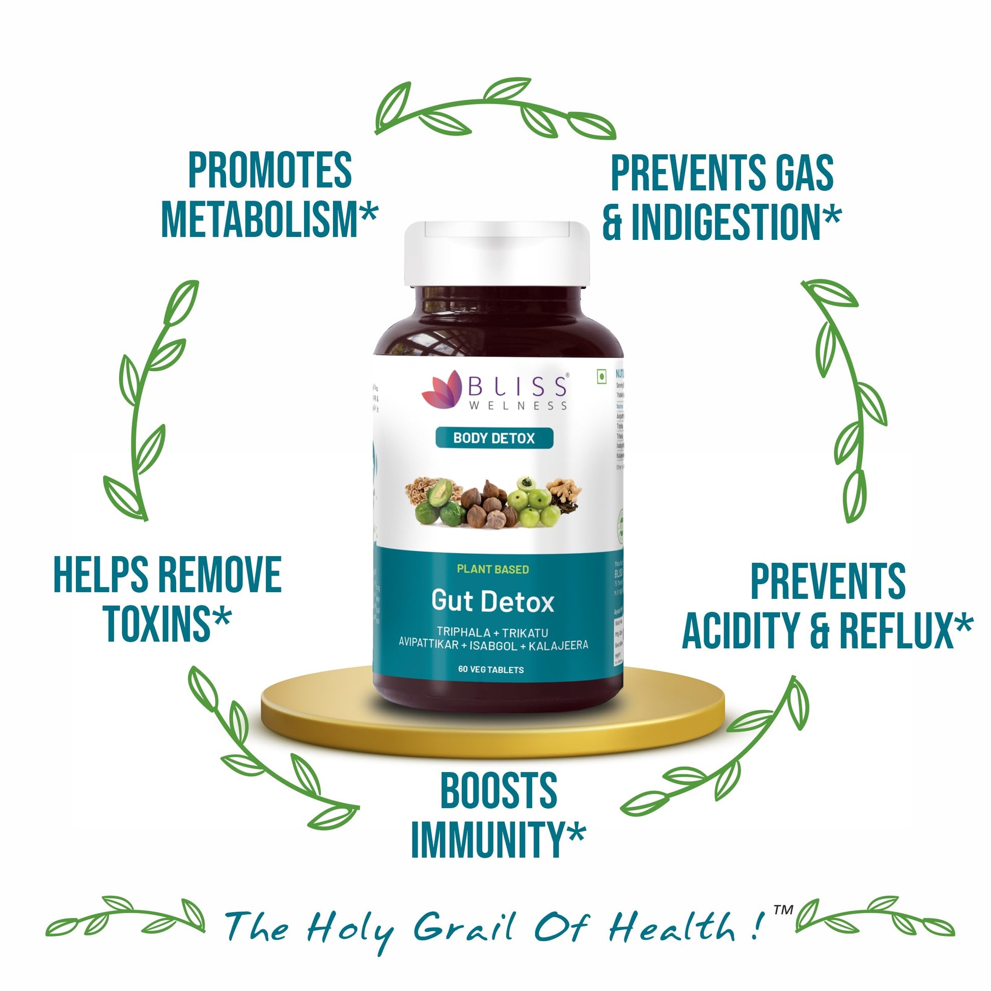 Bliss Welness Gut Detox Trikatu,Isabgol,Triphala,Avipattikar,Kalajeera- image 4