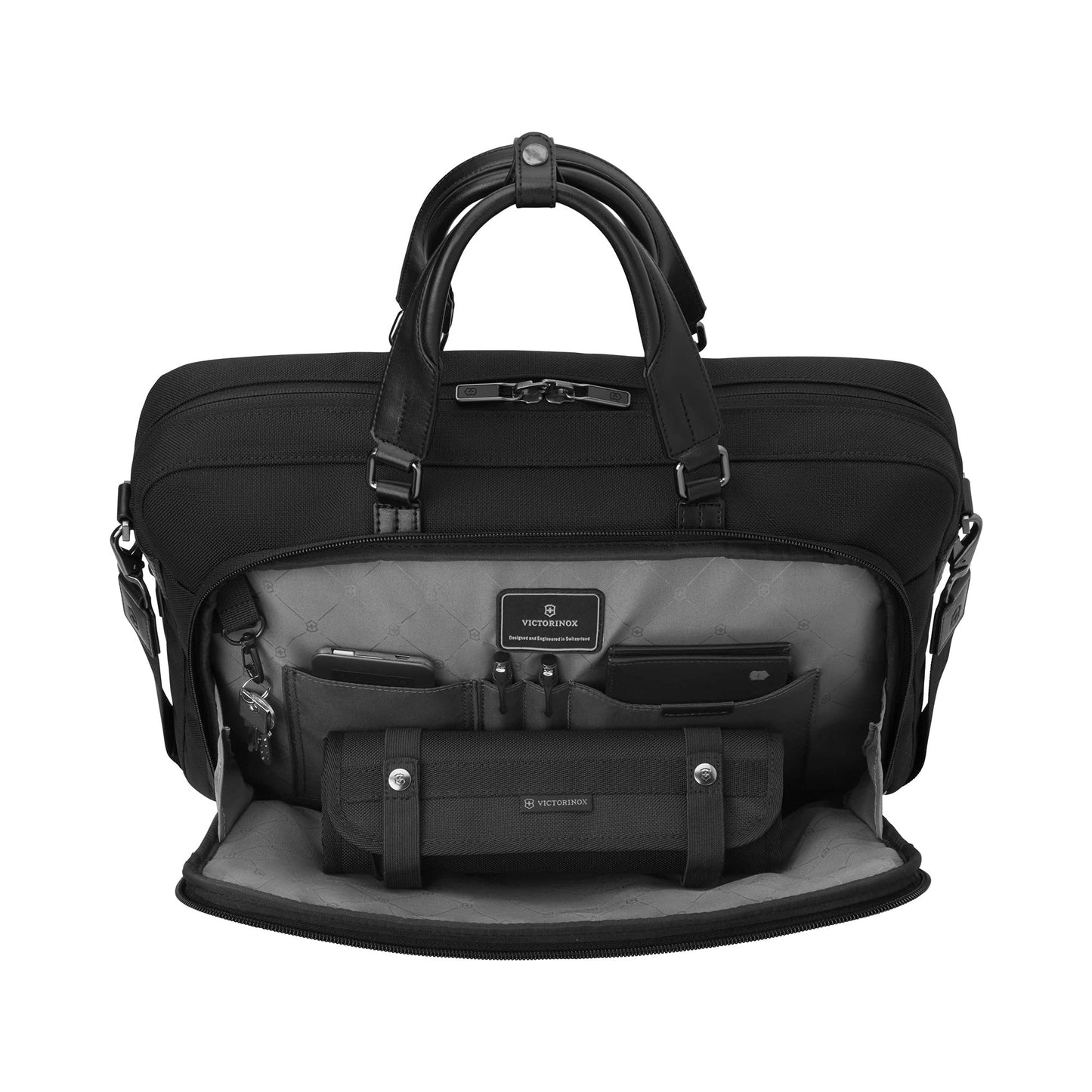 Victorinox Werks Professional, Laptop Brief 15 inches (1 kg), 31cm, Black, Cordura, 611471|Premium Swiss Briefcase