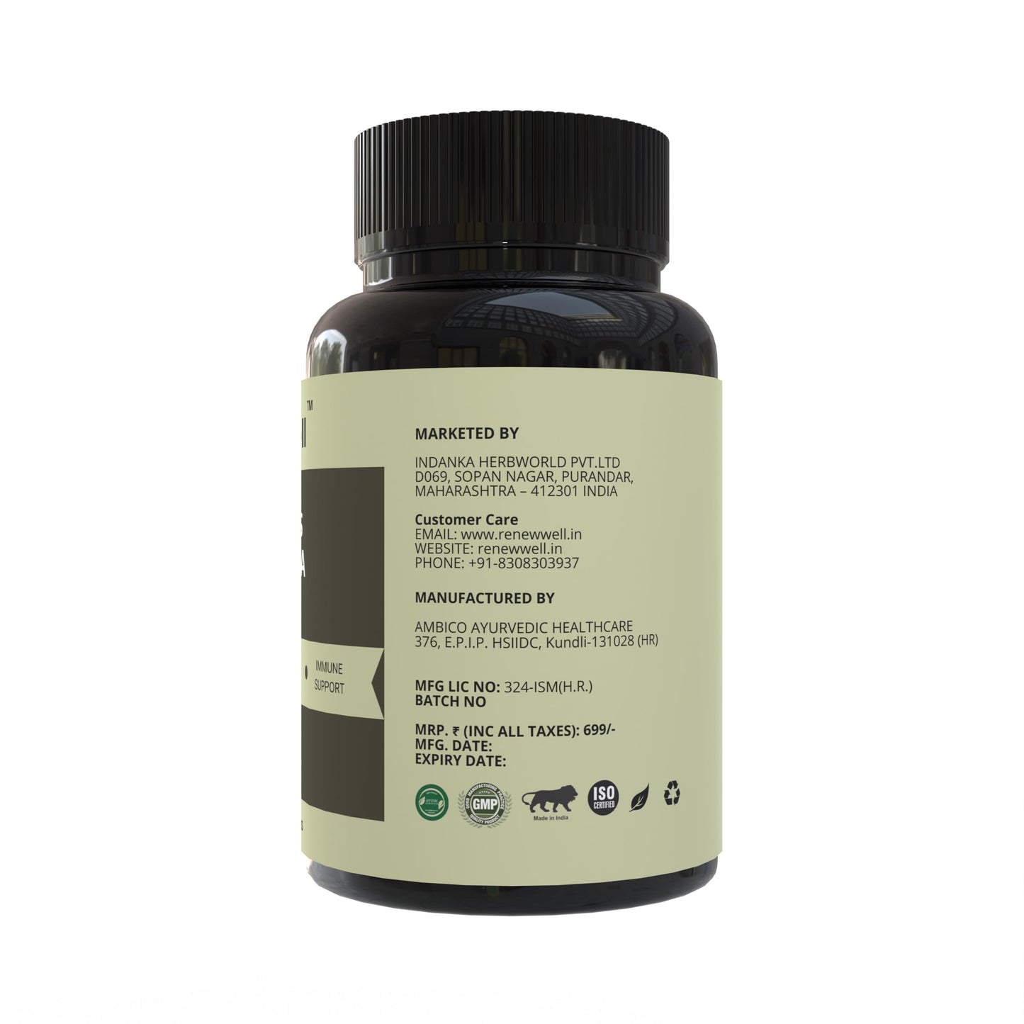 Renewwell Tribulus Gokshura 60 Tablets 1000mg | Highest 60% Saponins for Athletic performance | Enhances Muscle Growth | Best Tribulus Terrestris for Men & Women Overall Wellness (Pack of 3)