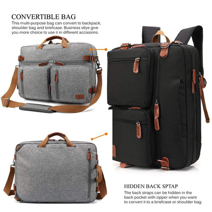 THE CLOWNFISH Unisex-Adult Convertible Laptop Briefcase Backpack With G- image 5