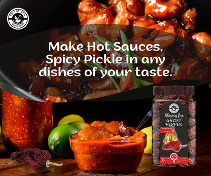 Holy Natural Bhut Jolokia Chilli Whole - 71 gm | Ghost Pepper Pod, Hottest Whole | Smoked Dried & Spicy Chilli Of The World