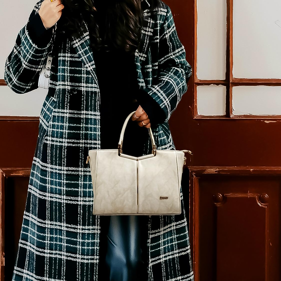 EXOTIC Solid Color Hand and Sling Bag | Fasnable Bag | Shoulder Bag | Crossbody and sling Bag (White)