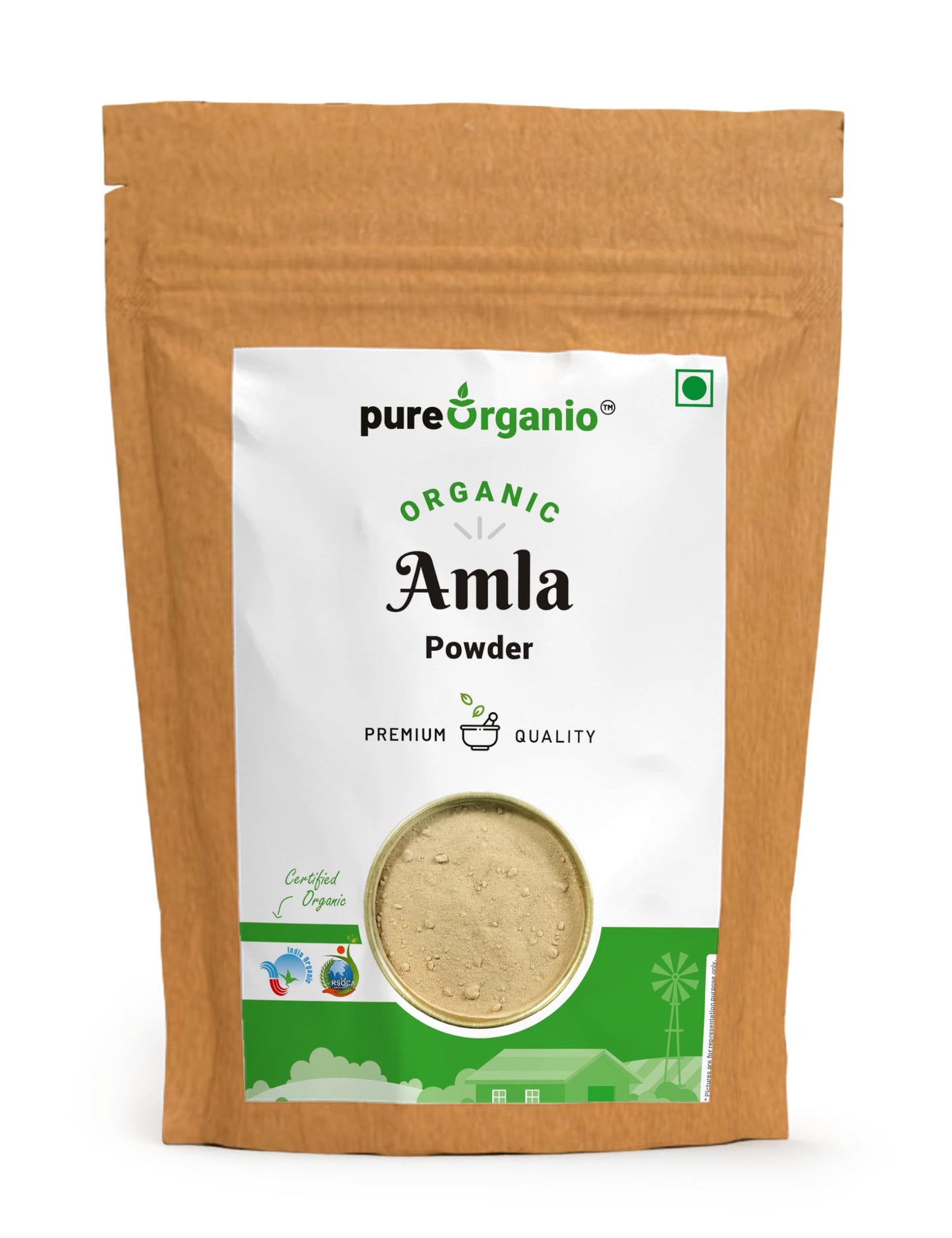 Pure Organio Organic Amla Powder - Versatile Amla Powder for Eating and Healthy