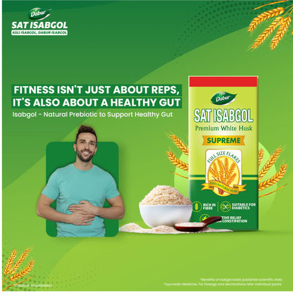Dabur Sat Isabgol (Psyllium Husk) - 180g + 50g Free | Rich in Fiber | P- image 4