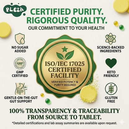 Pleza Liver Detox Plant based Supplement | 250mg Milk Thistle, 600mg NAC, Turmeric & 10 Superherbs with Vitamin C | Liver Cleanse, Toxin Flush & Gut Support | No Sugar, Vegan | Lemon Flavour | 20 Effervescent Tablets
