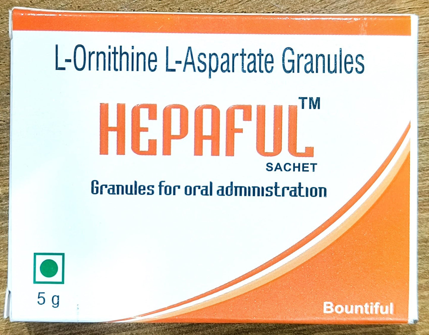 Hepaful, L-Ornithine L-Aspartate Granules, Orange Flavor, 5g Sachet, Oral Administration