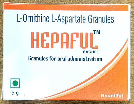 Hepaful, L-Ornithine L-Aspartate Granules, Orange Flavor, 5g Sachet, Oral Administration