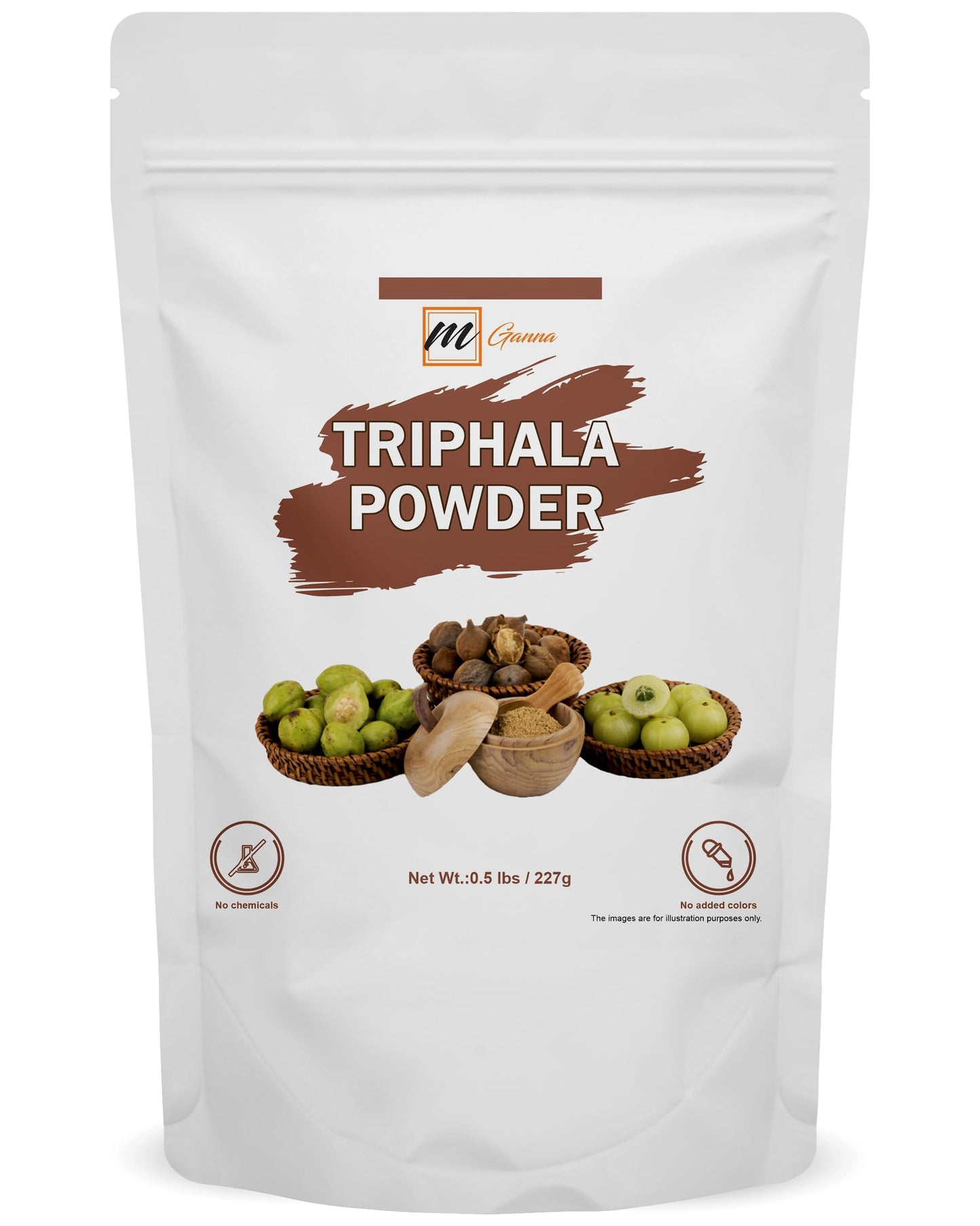 mGanna Triphala Powder for Skin and Health Care 227g / 0.5lbs