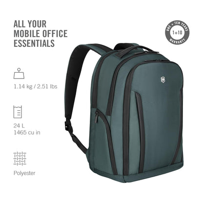 Victorinox Swiss Designed Backpack, Altmont Professional Essentials Laptop Backpack, Storm, Dedicated Laptop and Tablet Compartment, Business Travel Office Bag For Men, 24 Litres, (653290)