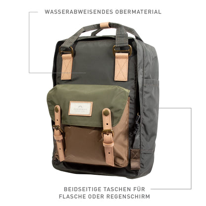 Doughnut Macaroon Classic Jungle Series 16L Backpack, Lightweight Water-Resistant Daypack with 14" Laptop Compartment, Unisex Casual Travel & School Bag