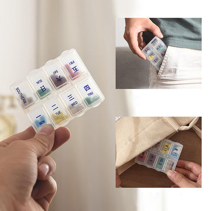 BNF® 2 Pieces Weekly Pill Box Organiser Supplements Vitamins Travel Home Rectangle|Health & Beauty | Health Care |Pill Boxes, Pill Cases|2 Pieces Weekly Pill Organizer