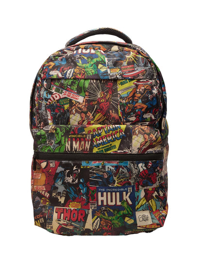 The Souled Store Marvel: Mightiest Heroes Backpacks | 19.47L Rugged Cotton Canvas Laptop Bag | 15.5 Inch Tech Sleeve & Luggage Strap | Premium Avengers Edition Travel & College Rucksack