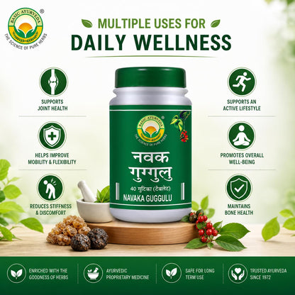 Basic Ayurveda Navaka Guggulu 40 Tablets Pack of 2