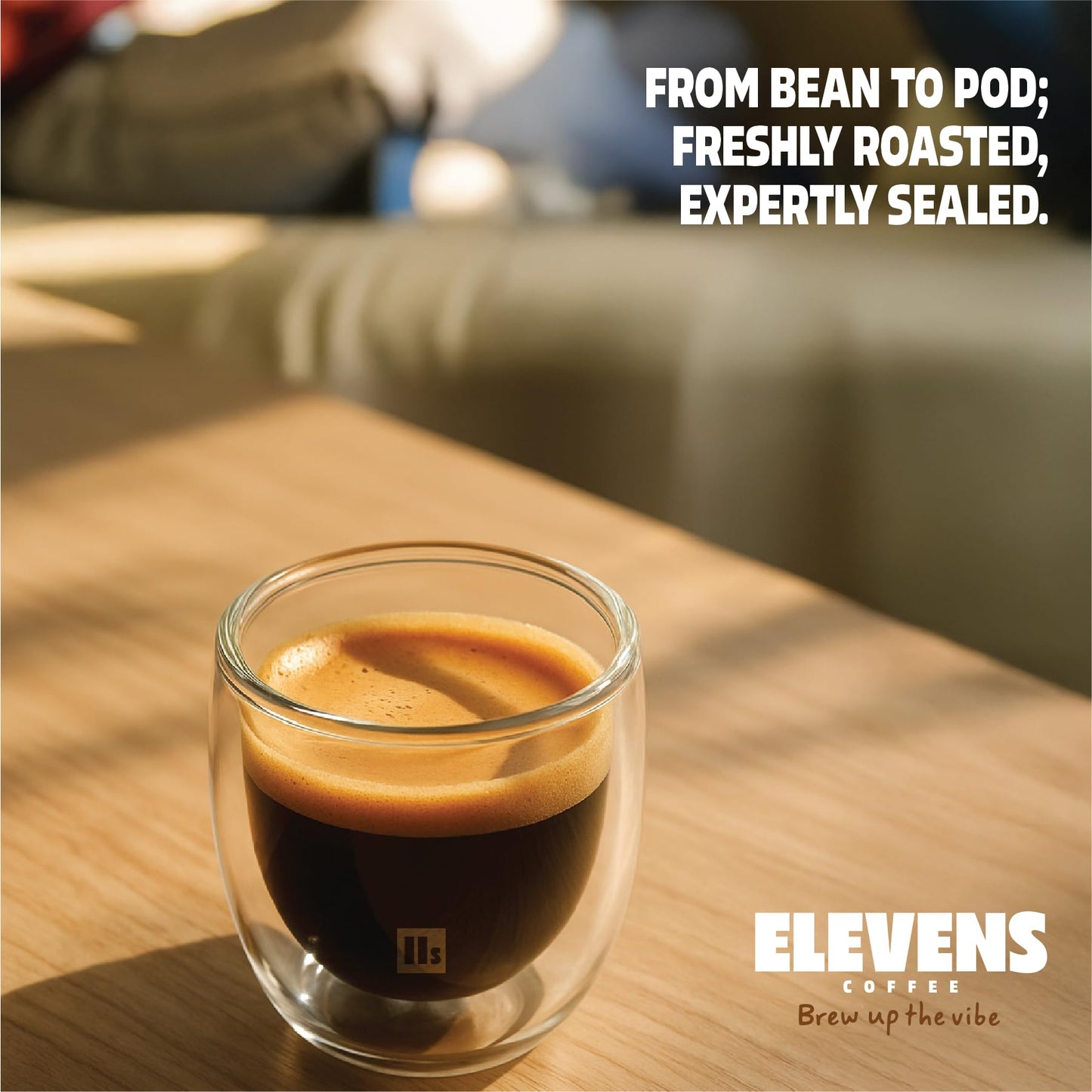 ELEVENS COFFEE | Vibe & Flow | Specialty Coffee Capsules | 100% Arabica | Dark Roast | Intensity 10 | Compatible with Nespresso (11 Count (Pack of 1))