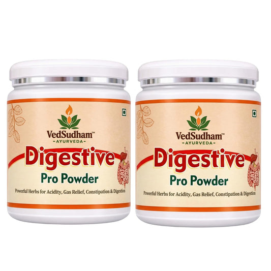 Vedsudham Ayurvveda Digestive Pro Powder for Gas Relief, Acidity Relief, Ayurvedic Digestive Health Care | Fast-Acting, Gentle & Effective Help Relief for Bloating & Acidity | Suitable for Men & Women (300 Gram) |Pack Of 2