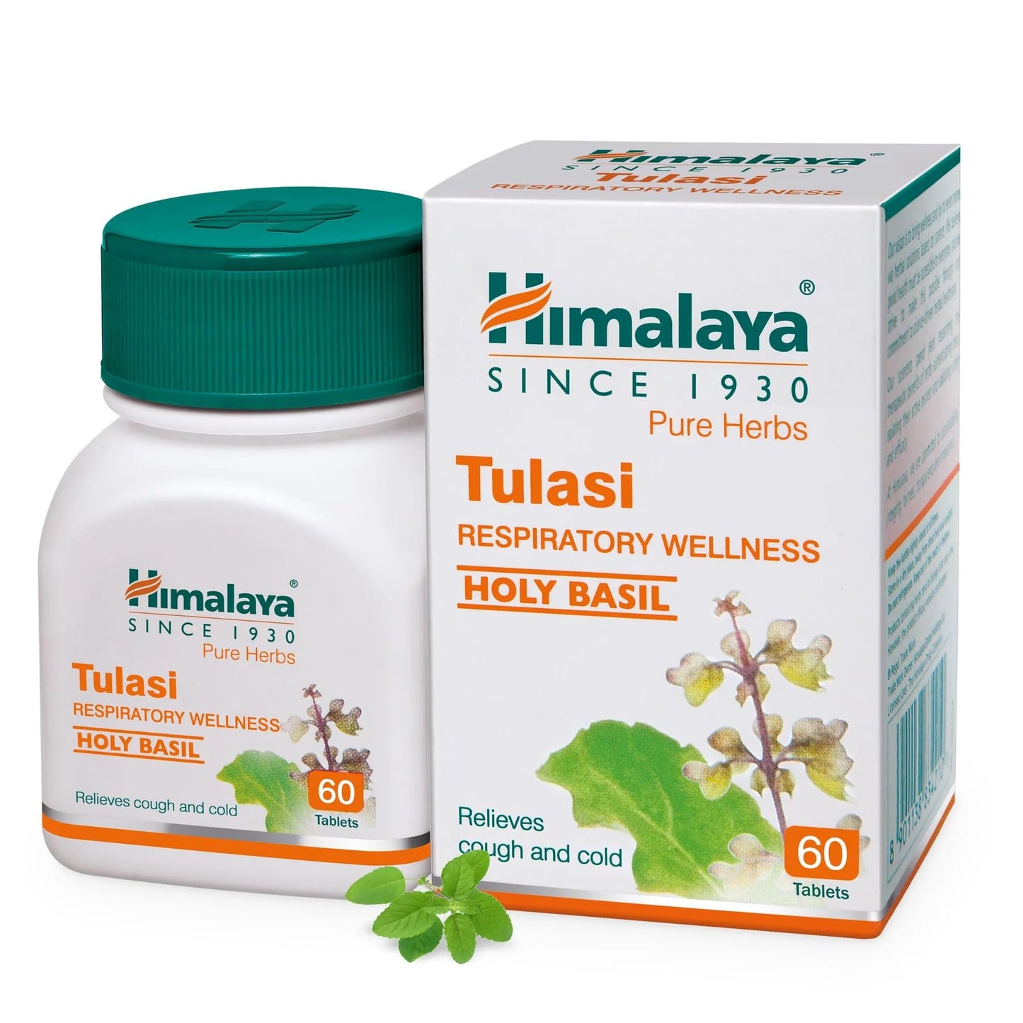 Himalaya Wellness Pure Herbs Tulasi Respiratory Wellness | Holy Basil |Relieves cough and cold| -Pack of 60 Tablets